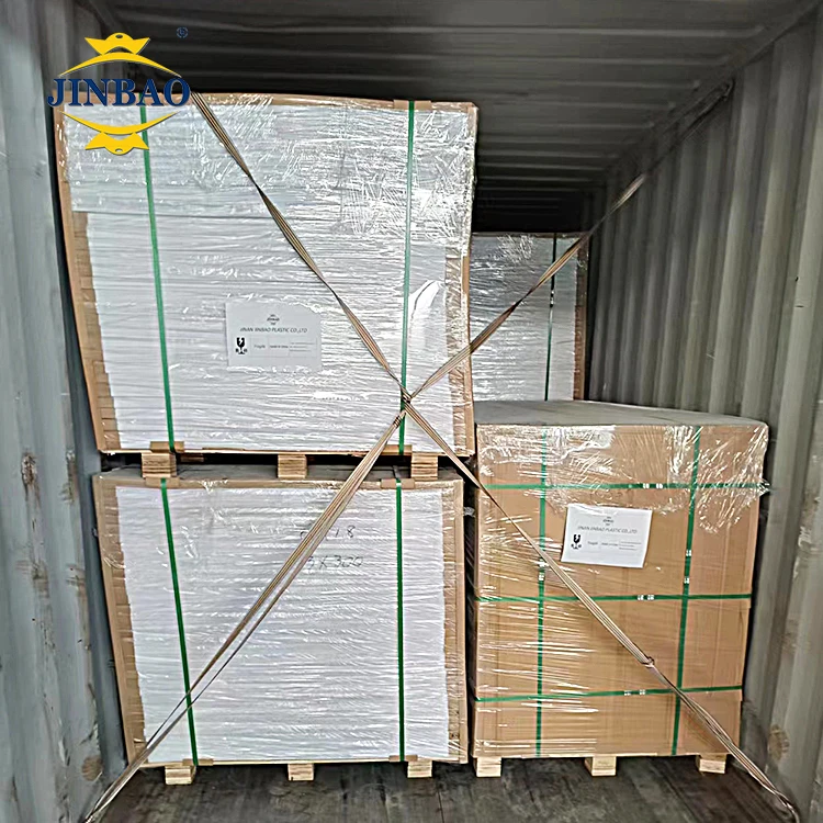 JINBAO 2x3m 1220x2440mm  foamex 1-40mm high glossy waterproof hard print pvc celuca forex board pvc sheet 3mm