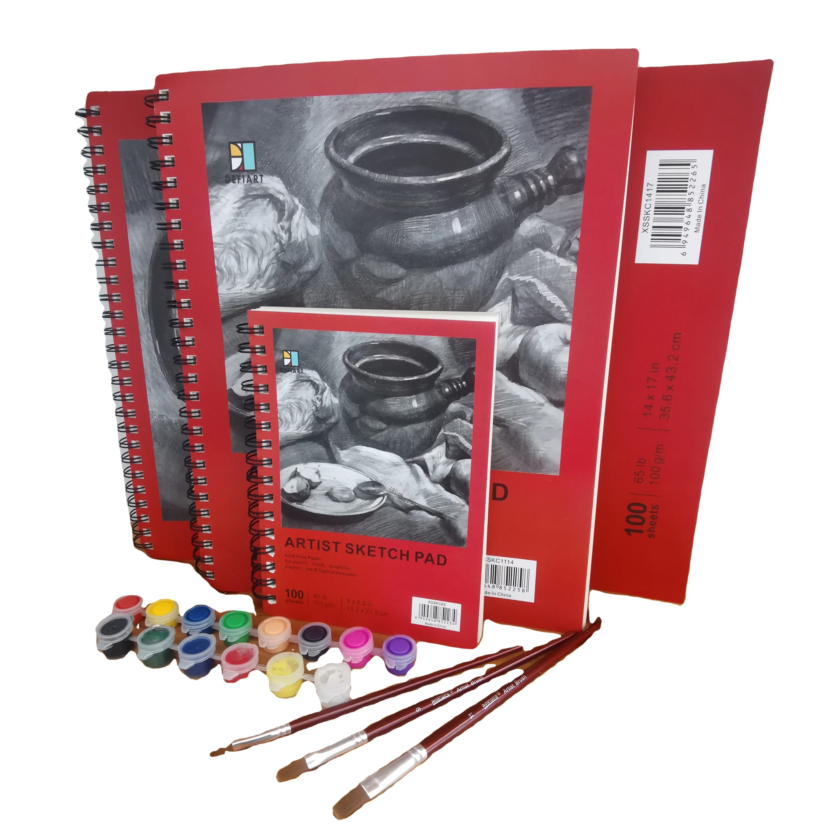 Canvas Paper A3/A4/A5 Tape Bound Pad 9x12 inches 10 Sheets  Artist Paper for Adults and Students