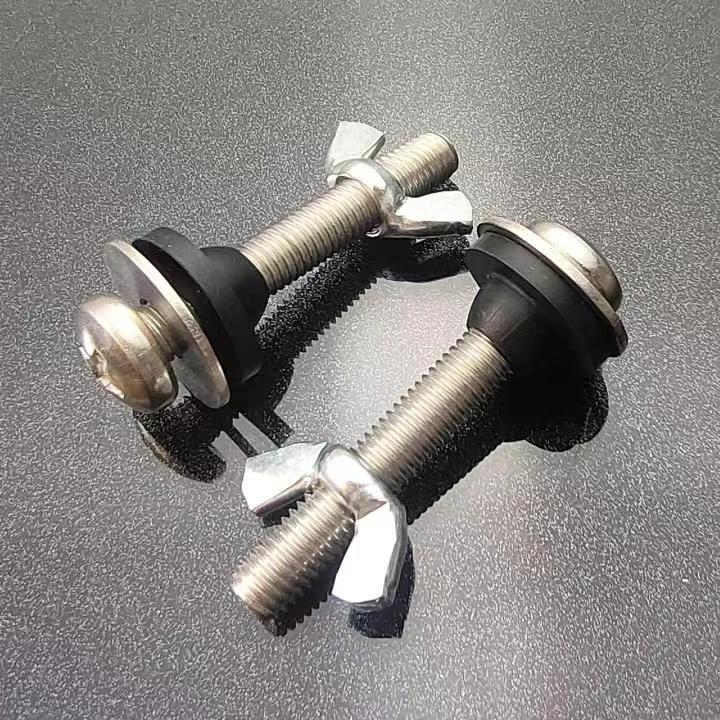 Toilet Tank to Bowl Bolt Kits with Rubber washers and Wing Nuts toilet seat hinge bolt