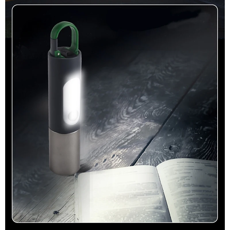 Multi Functional Led Flashlight White Laser Outdoor Camping Lantern Cycling Torch Light Rechargeable LED Flashlight