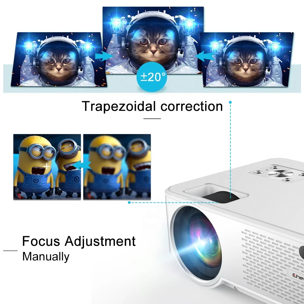 Новейший HD-проектор C9 собственный светодиодный проектор 720P 7500 люмен для домашнего