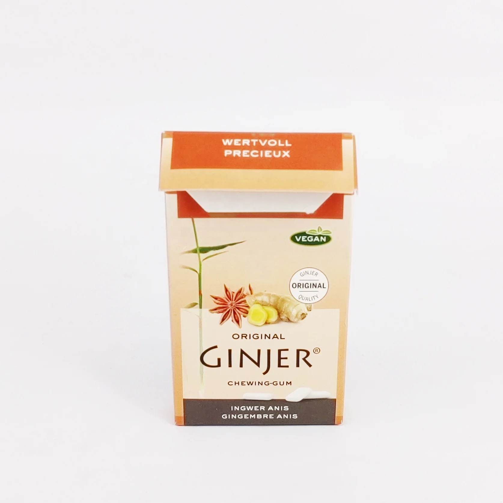factory price candy box Ginjer flavor Chewing gum natural flavors xylitol
