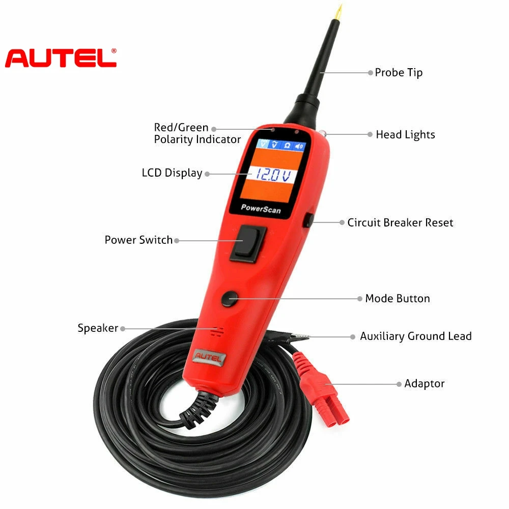 Autel PowerScan PS100 по низкой цене диагностические инструменты электрическая система Автомобильный сканер электроэнергии obd 2 ps100