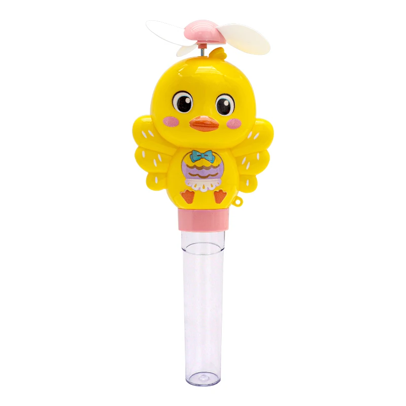 Wholesale Candy Toys Cute colorful Hand Crank Fan Toy Mini Handheld Fan with Candy Fan Candy Toy