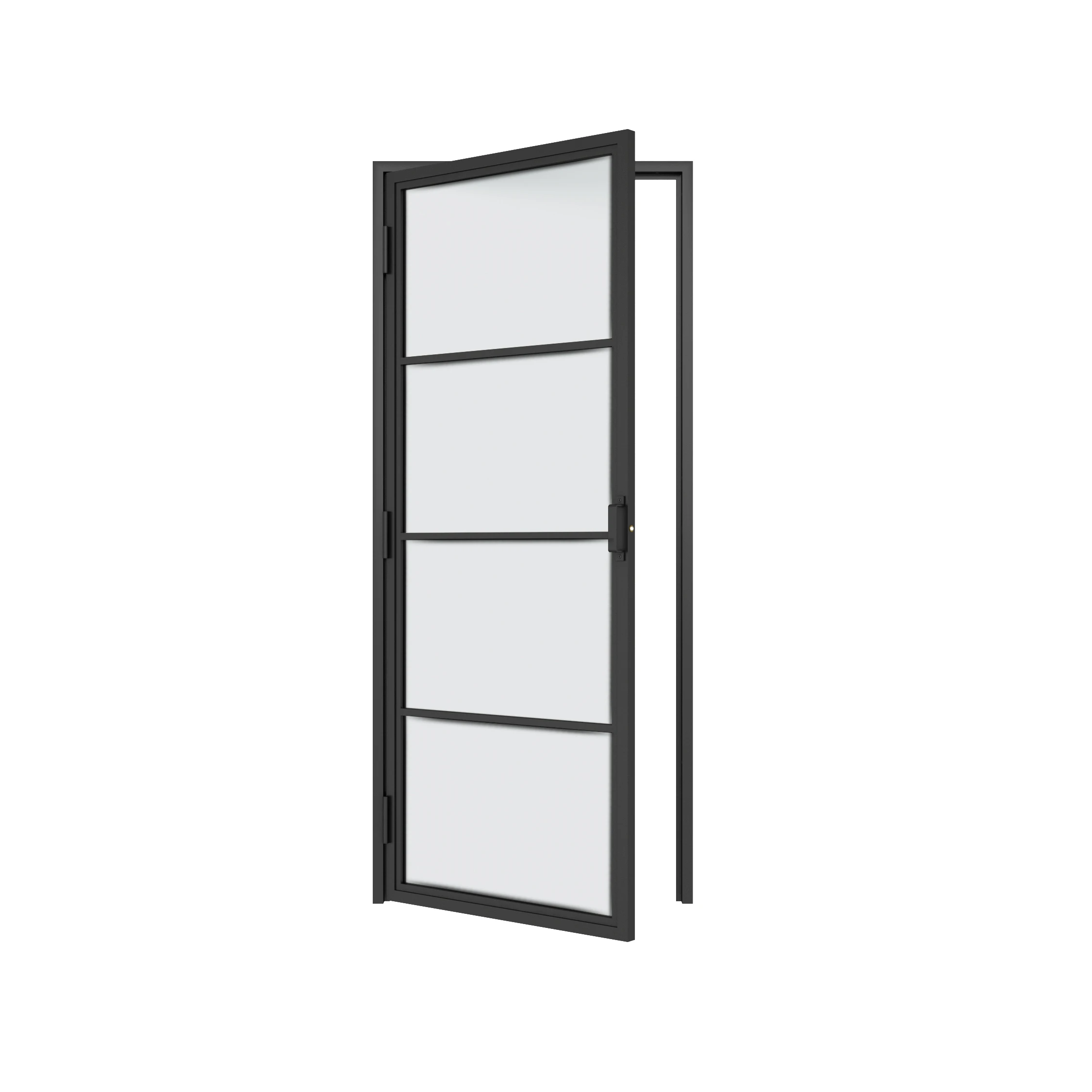 Loft-Style 4 lites Interiors Swinging Steel Door with Glass