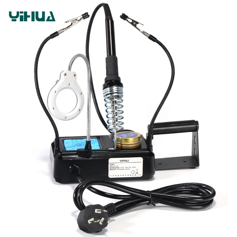 YIHUA 927-IV 60W Pcb Soldering Station Adjustable Temperature Soldering Iron Station Solder Roll Holder Provided 17.5 KGS CN;GUA