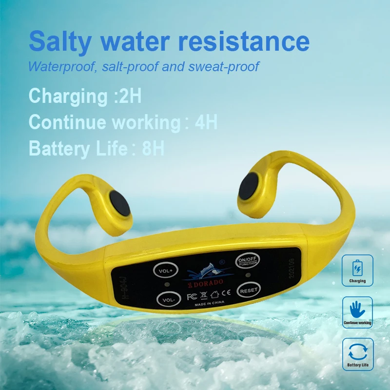 Swimming Coach Communication Training System Swimtalk Headphone FM Transmitter Receiver Bone conduction Headset