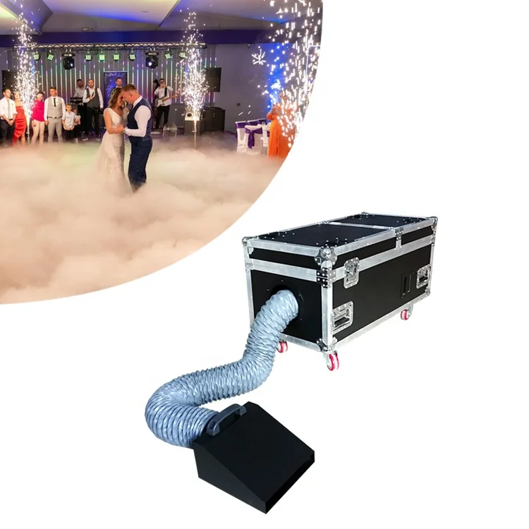 Mute Less Than 50db Quiet Water Based Ultrasonic Low Fog Machine Contiunous Output Wedding Stage Event Low Lying Smoke Machine