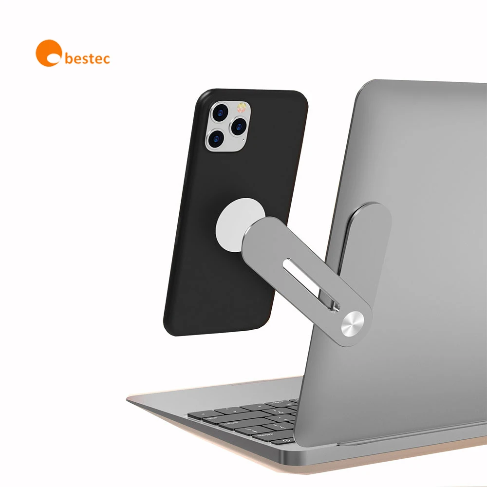 2021 Side Mount Clip on Monitor Magnetic Laptop Stand Factory Supply Phone Holder Computer Expansion Bracket for Phones