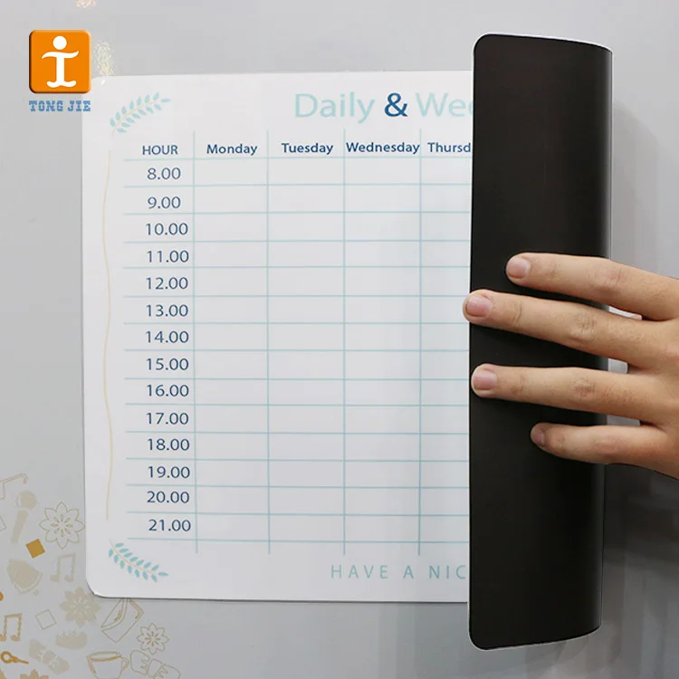 
Logo Custom Fridge Magnetic Calendar Sticker With Dry Earsy Marker 