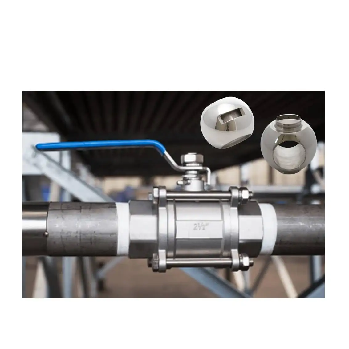 Factory Direct Valve Balls Part made in Brass Iron Stainless Steel 1/4 ball valve