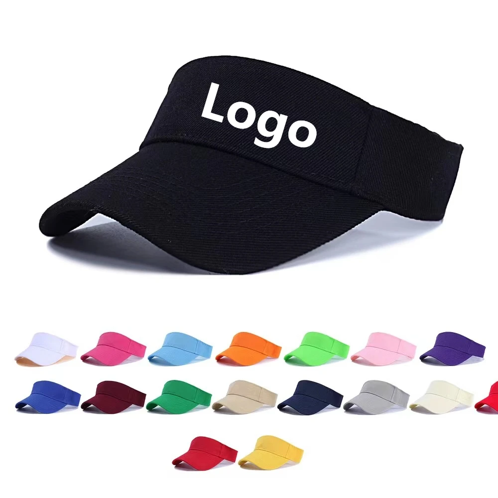 Wholesale design visor hats,Sun Sports Cycling Cotton Plain Visor Top Empty Hat,Outdoor Tennis  Golf  Adjustable Sun Visors