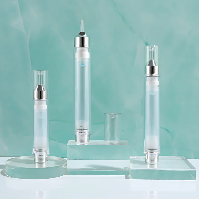 5ml 10ml 15 ml Cosmetic Empty Syringe Applicator Plastic Shaped Airless Bottle Dropper Syringe For Eye Cream