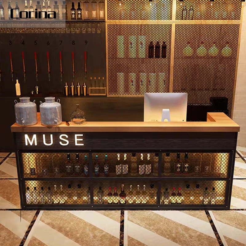 Luxury Restaurant Bar Counter Customized Hotel Bar Counter Design Restaurant Furniture For Sale
