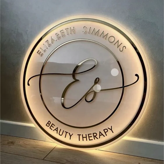 Koncept Drop Shipping 32inch Round LED Beauty Backlit Sign led sign Custom Neon Advertising LED Neon Sign