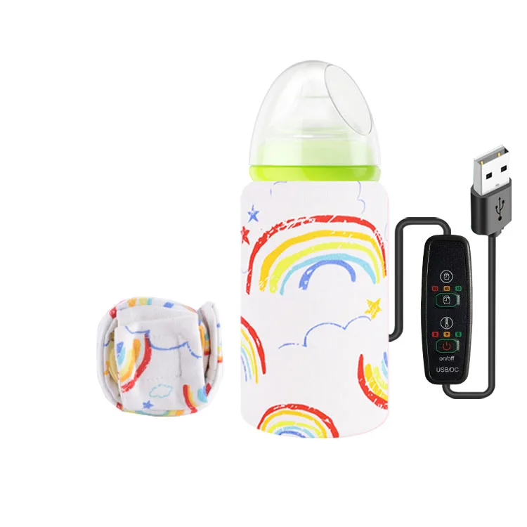 Winter USB Timing Temperature Adjustment New Cotton Baby Feeding Bottle Warmer with Bottom Protection