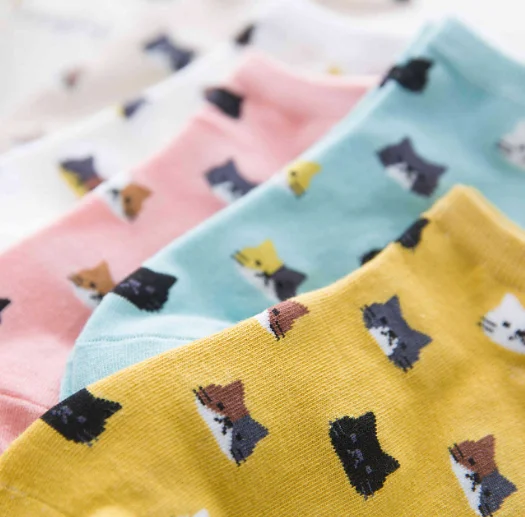 Женские носки до щиколотки с мультяшным принтом