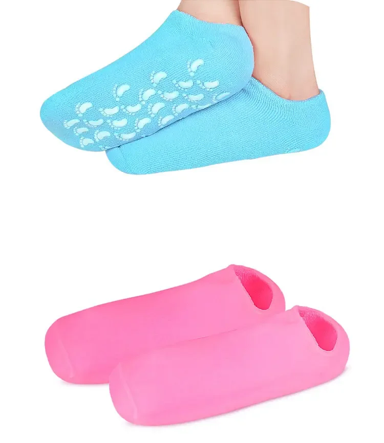 Low Price Moisture SPA Gel Socks Anti-slip for dry feet callus remover silicone spa gel socks