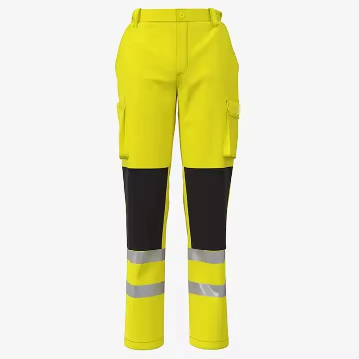 Windproof Waterproof Knee Pad Workwear Pants Men Hi Vis Work Pans for Traffic Transports Work Uniform