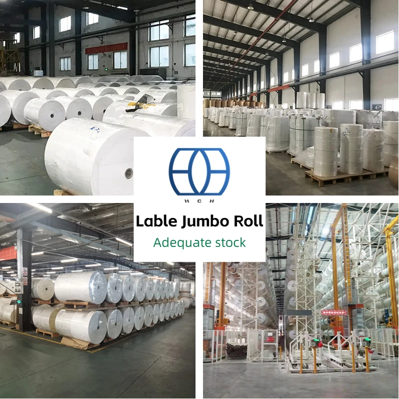 Factory direct sales bright silver jumbo label roll self adhesive pp material in rolls