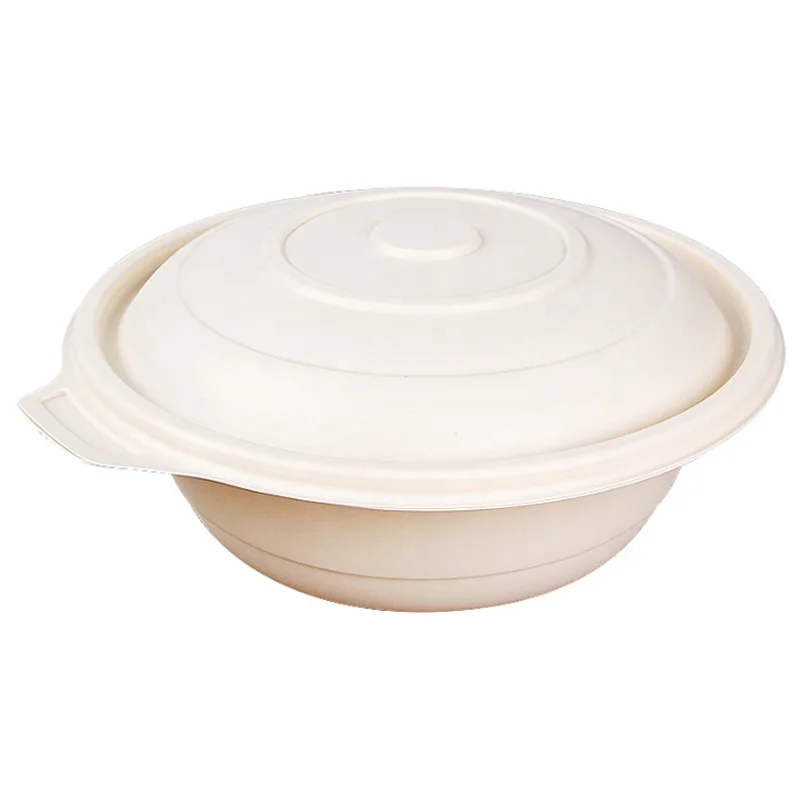 
biodegradable food packaging takeout containers disposable lidded box cornstarch 