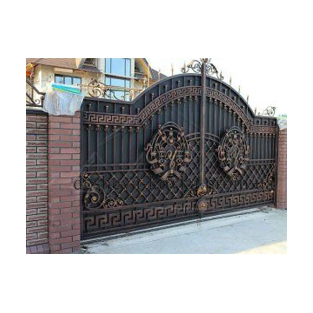Exterior Metal Sliding Wrought Iron Gate Galvanized Door Iron Gate Design