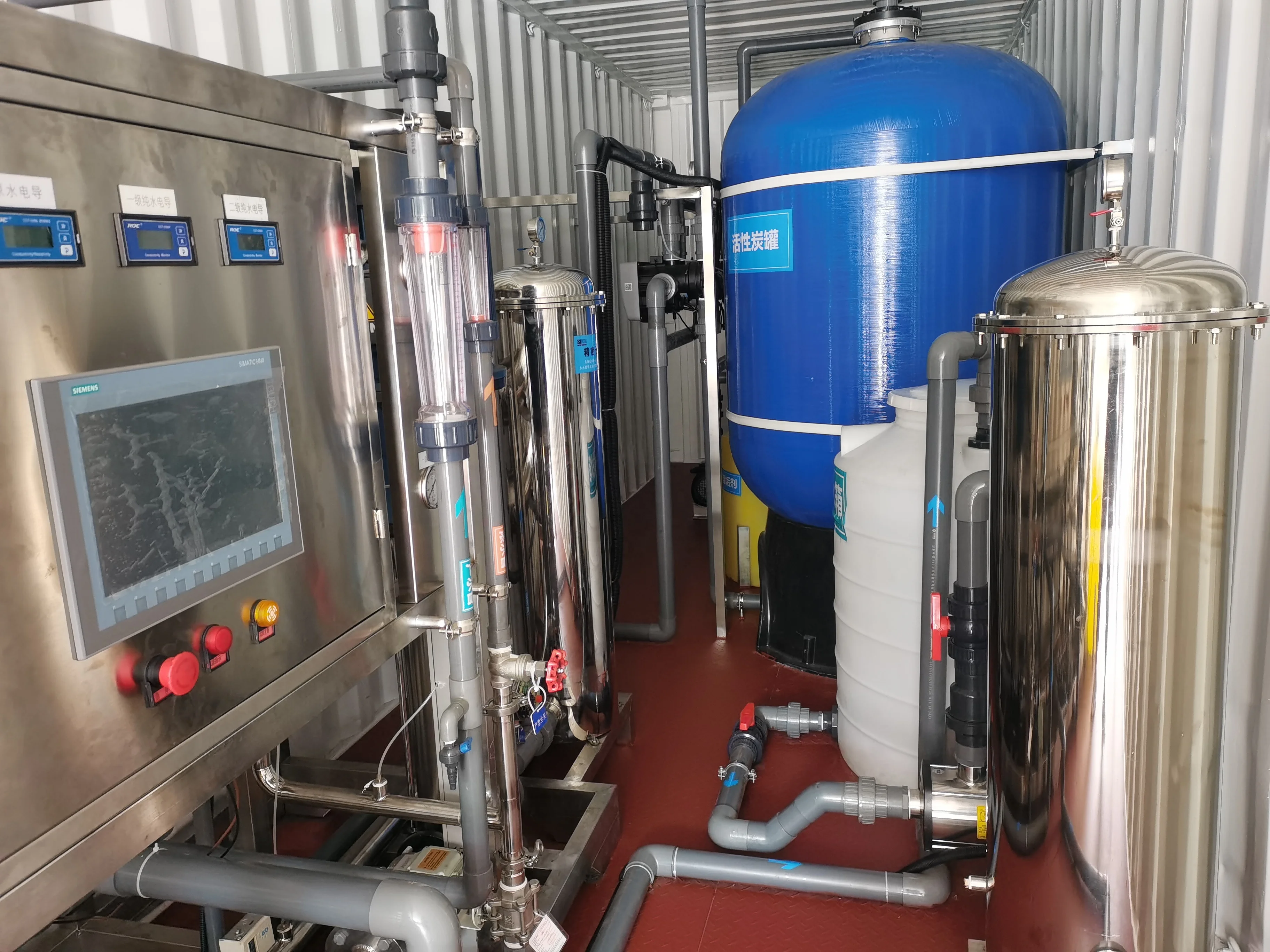 mobile container  water purification water filter machine treatment  plant reverse osmosis water filter system for desalinatio