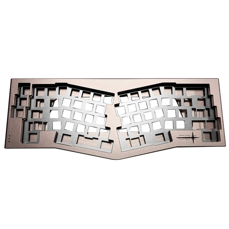 Frosted polycarbonate keyboard shell processing prototype anodized/sandblasted/PVD/polished mechanical keyboard CNC processing