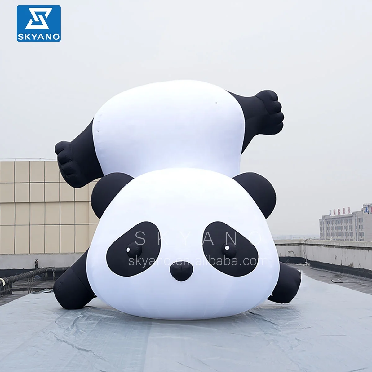 Giant Inflatable Panda Cartoon Character Mascot Inflatables For Advertising Sculpture