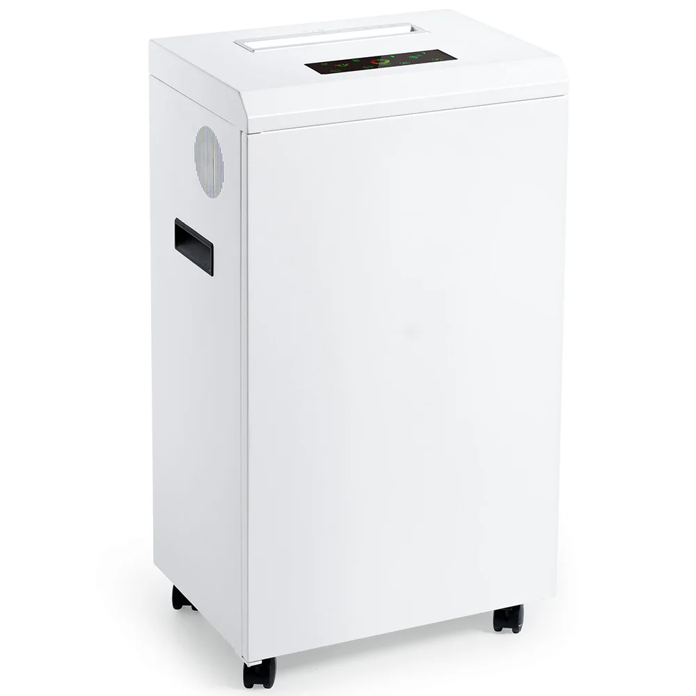 Heavy-duty paper shredder 45L large trash can works continuously for no stop, manually shredding staples, credit cards, DVD/CD