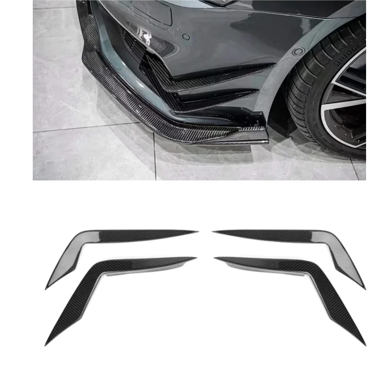 Car Front Bumper Side Canards For A7 S7 C8 Sports 2019 2020 Carbon Fiber canards 4pcs A7