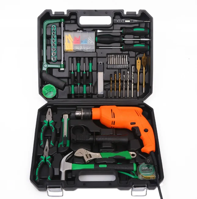 Hicen 116pcs Power Tool Kit Hand Combination Tools Electrician Carpentry Repair Tools for  DIY Household