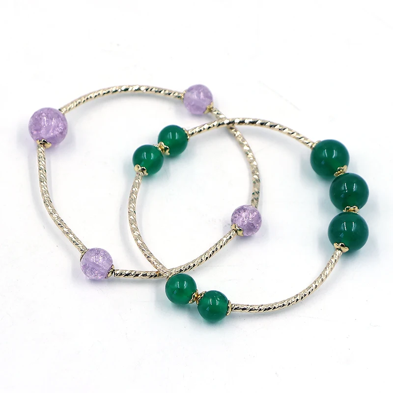 fashion jewelry bracelets & bangles Lampwork Glass Bangle Bracelet