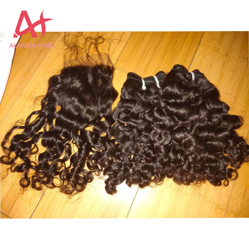 New Arrival Cambodian Curly Hair Unprocessed Cuticle Aligned Cambodian Virgin Hair 4X4 Lace Closure Pre Pulcked With Baby Hair