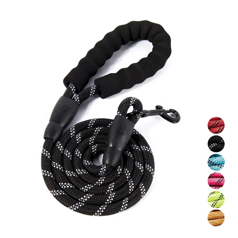High Quality Buffer Elastic Nylon Weave Traction Rope Reflective Pet Dog Rope Dog Training Tracking Rope