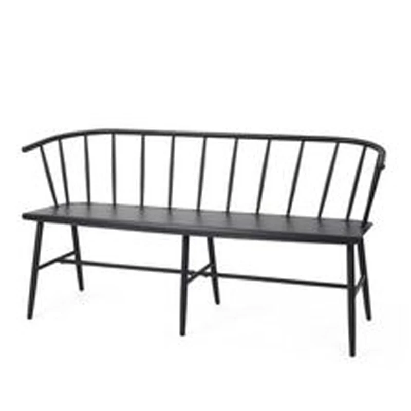 Affordable Garden Metal Patio Benches Black Parks Decoration Outdoor Garden Accessories Family Volume Art & Crafts