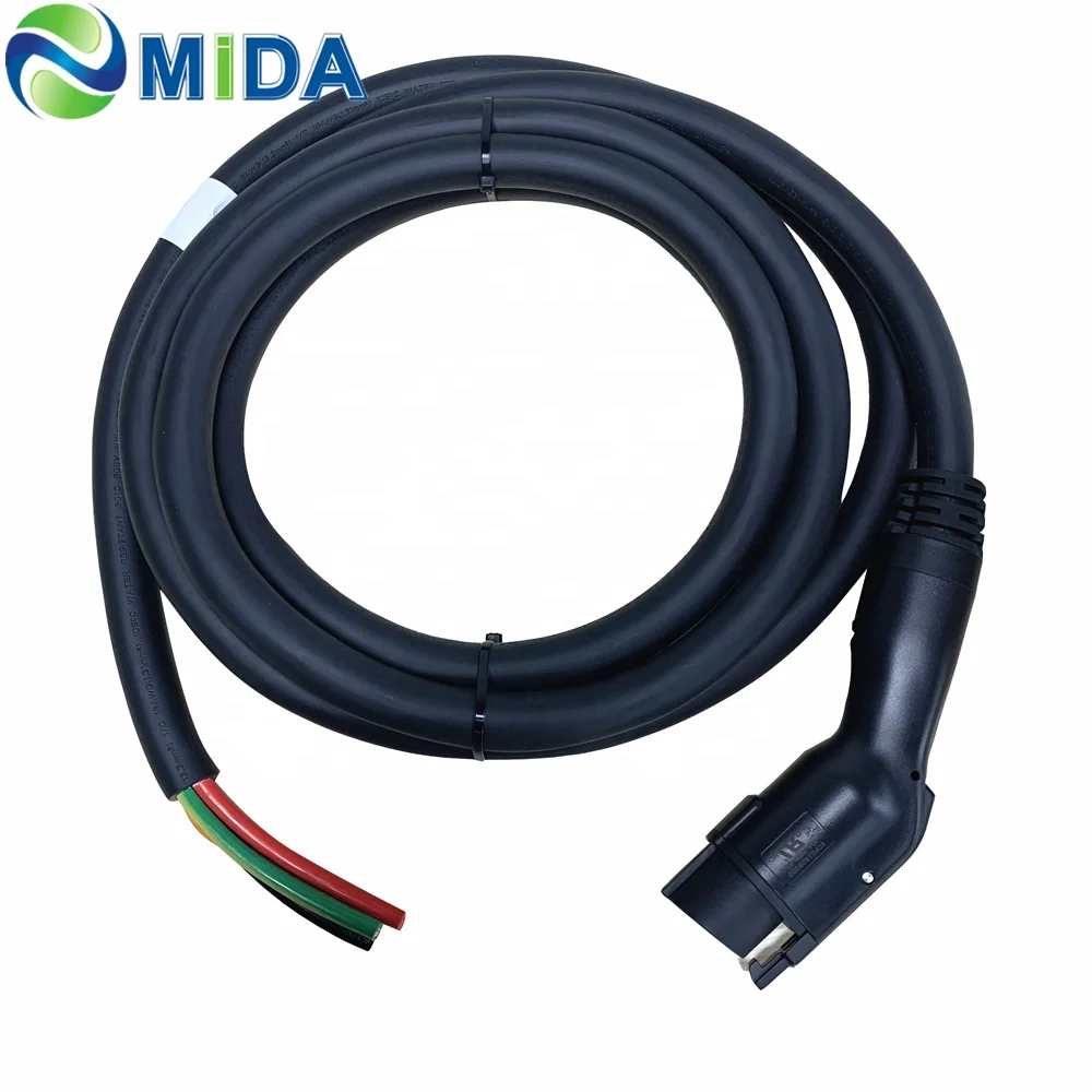 UL Certificate  80A J1772 Plug Type 1 EV Connector J1772 Extension Cable