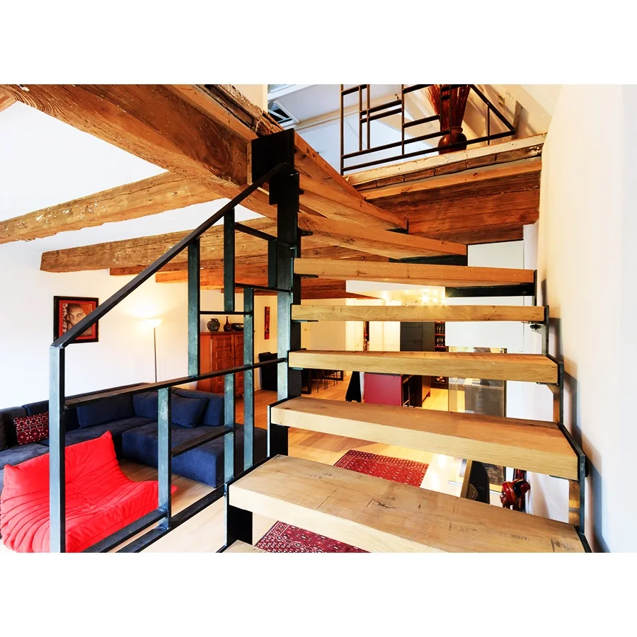 Balcony Glass Guardrail Outdoor Solid Wood Stainless Steel Staircase Handrail Household Attic Railing Fence Escalator