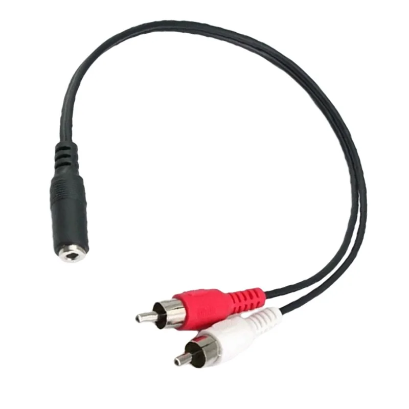  Stereo Audio 3.5mm Female Splitter To 2RCA male audio video