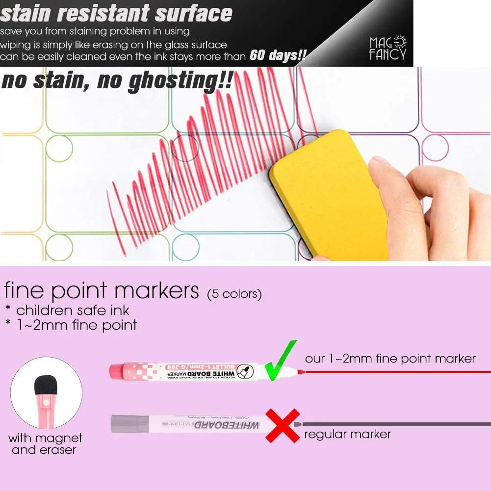 Календарь на холодильник, магнитный сухой стираемый календарь, доска, календарь для холодильника, планировщик, домашний декор