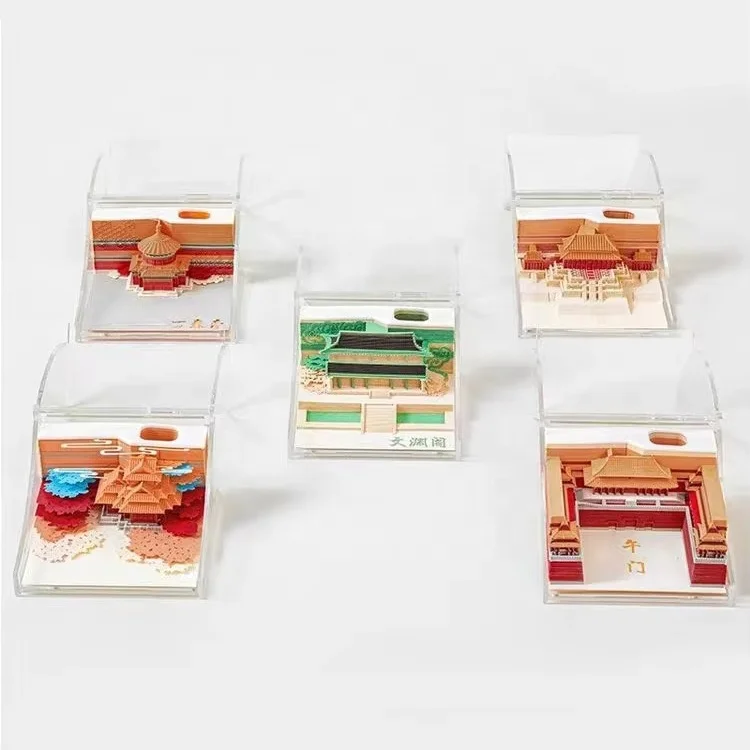 Beijing Three-dimensional Note Chinese Style Cultural and Creative Paste Toys for Souvenir or Gift