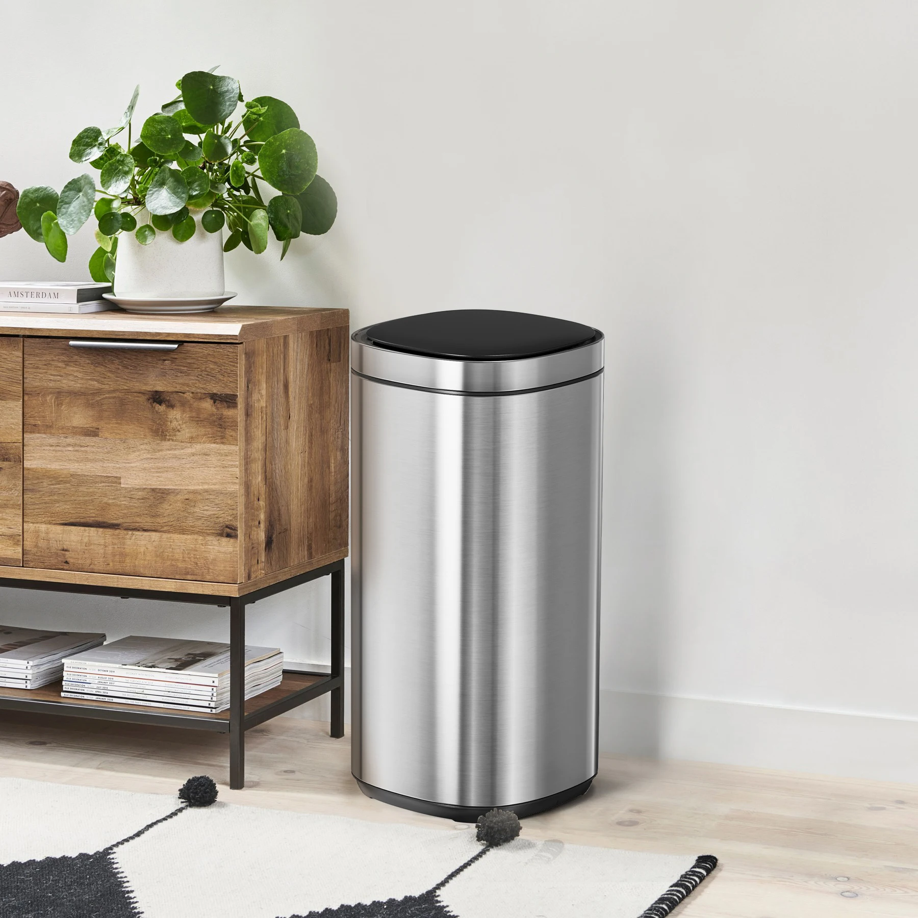 30L  Automatic Kitchen Garbage Bin Smart Trash Can Stainless Steel Touchless Bin Sensor Bin