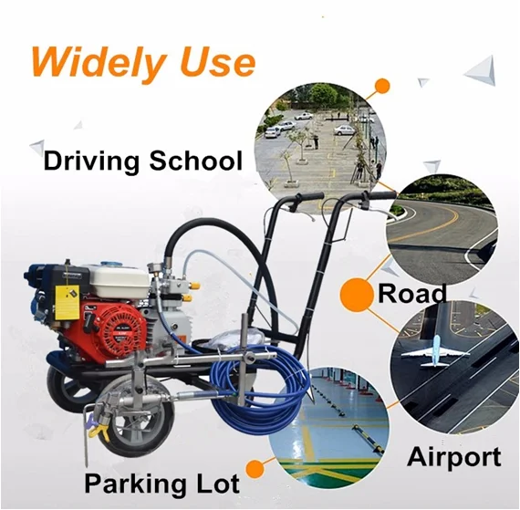 Double Spray Gun Cold Spray Road Line Marking Machine Traffic Line Road Marking Paint Machine Road Marking Machine China
