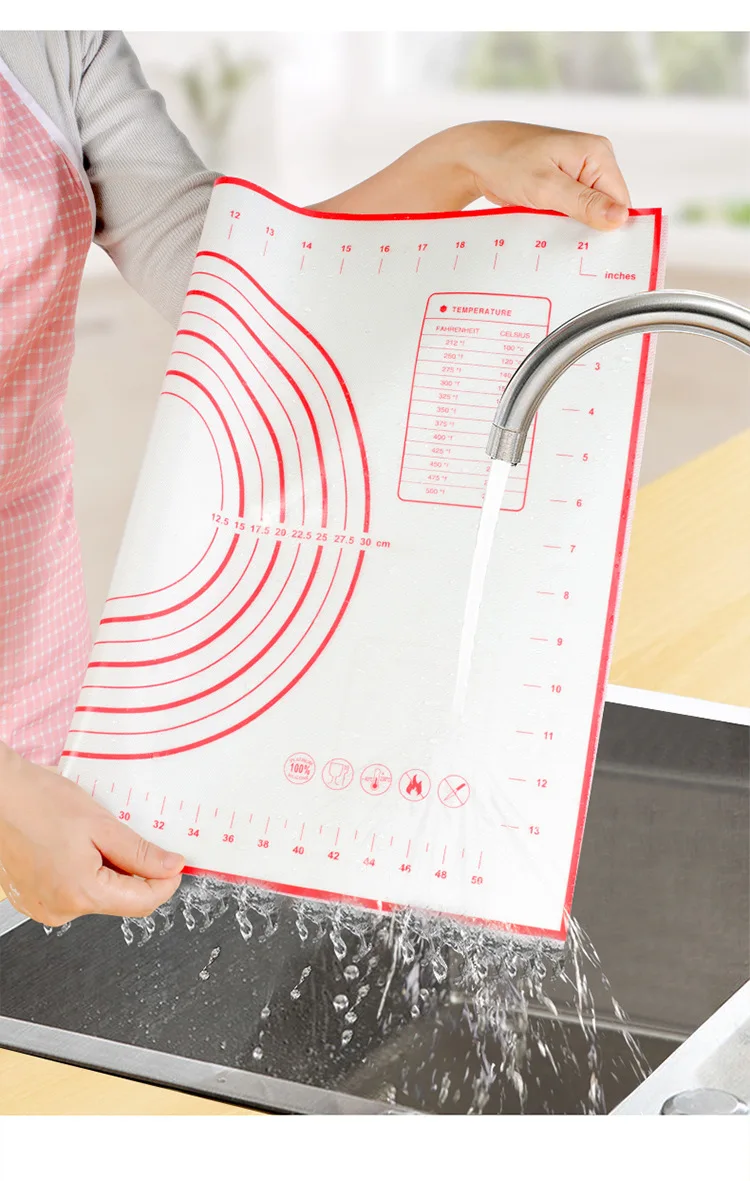 50*60CM Non Stick Pastry Board Large Coking Mold Anti-Slip With Measurement For Rolling Dough Pie Crust Pizza And Cookies