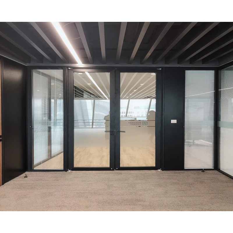 Flexspace 2025 new modern wholesale free standing aluminium wood glass partition wall for office