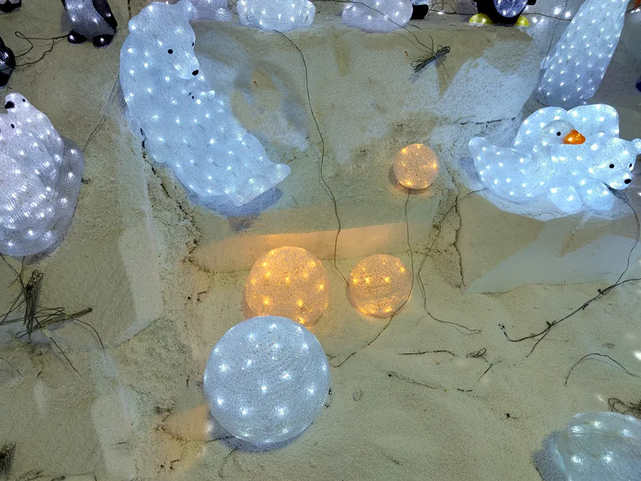 Acrylic luminous ball LED decorative light 15CM20CM25CM factory customized