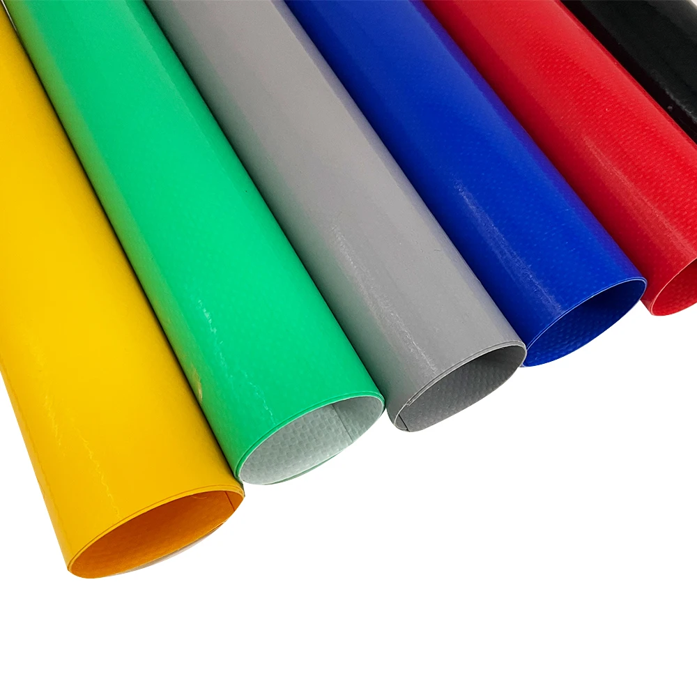 1000d 18*18 500gsm Blue Pvc Semi-coated Tarpaulin