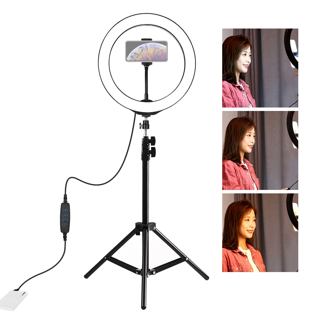 Dimmable Stand Professional Studio Lighting Kit for YouTube Facebook Live Twitch Photography and Beauty Blogging