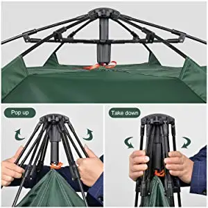 
Camping tent, quick pop-up family tent for 3-4 people double waterproof 4-season backpack tent, suitable for picnic hiking 