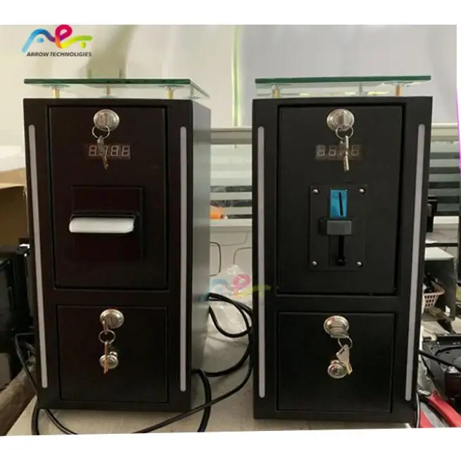 Coin Operated Timer Control Board Power Supply Box with Multi Coin Selector Acceptor Washing Machine Massage Chair Timer Board